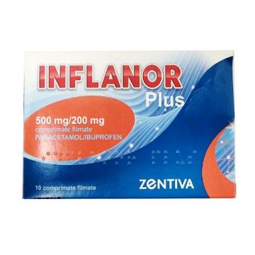 Inflanor Plus 500mg/200mg - 10 comprimate filmate Zentiva