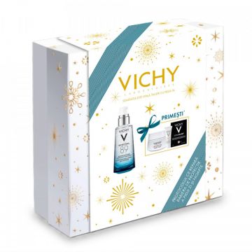 Pachet Gel Booster cu efect de hidratare, fortifiere si reumplere cu acid hialuronic Vichy Mineral 89, 50 ml