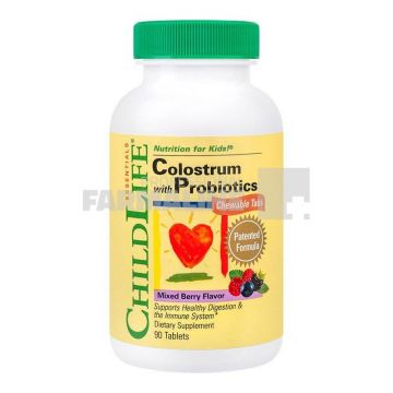 Secom Colostrum with Probiotics ChildLife Essentials 90 tablete