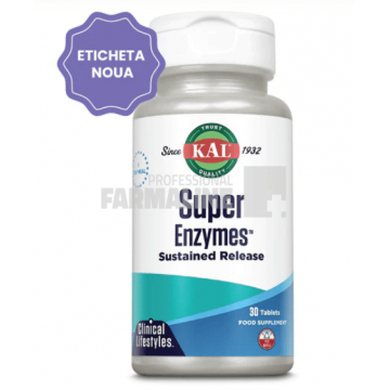 Super Enzymes 30 tablete cu eliberare prelungita