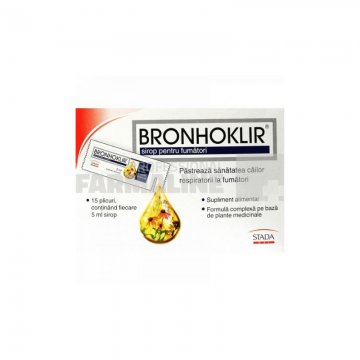 Bronhoklir Sirop pentru fumatori 5 ml 15 plicuri