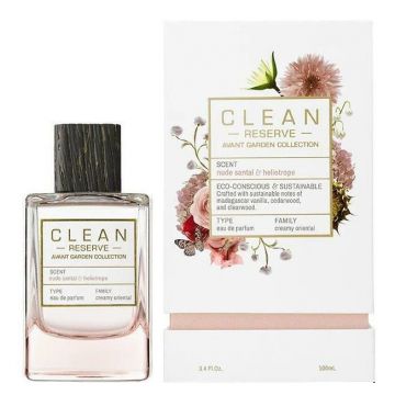 Clean Reserve Nude Santal & Heliotrope, Apa de Parfum, Unisex (Concentratie: Apa de Parfum, Gramaj: 100 ml)