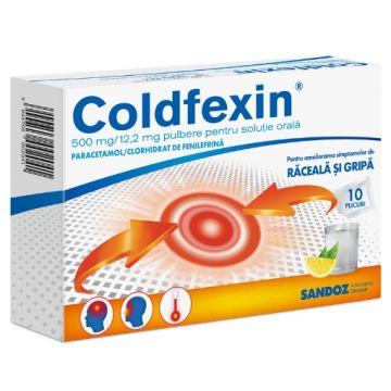 Coldfexin 500mg/12.2mg - 10 plicuri