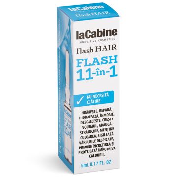 Fiola pentru par 11 in 1 Flash Hair, 1 fiola x 5ml, La Cabine