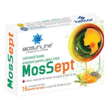 MosSept, 16 pastile de supt, BioSunLine