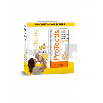 Protectis Pachet Mami si Bebe: Protectis picaturi pentru copii10 ml + Protectis probiotice 30 capsule