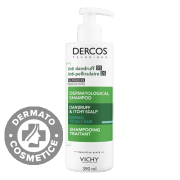 Sampon tratament anti-matreata grasa Dercos, 390ml, Vichy