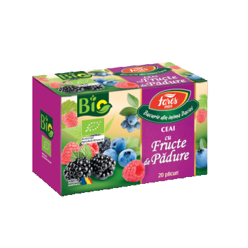 Ceai eco fructe de padure, 20 plicuri, Fares