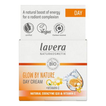 Crema de zi cu coenzima Q10 naturala & vitamina C Glow by Nature, 50ml, Lavera