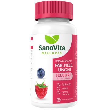 Jeleuri cu vitamine Par Piele Unghii, Sanovita Wellness, 60 bucati