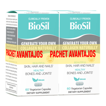 Pachet 2 bucati * BioSil, 60 capsule vegane