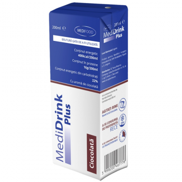 Medidrink Plus cu aroma de ciocolata, 200ml, Medifood