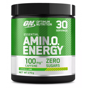 Aminoacizi si Preworkout Amino Energy cu aroma de lamaie si lime, 270g, Optimum Nutrition