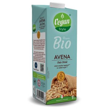 Bautura vegetala bio din ovaz fara gluten, 1l, Vegan Style