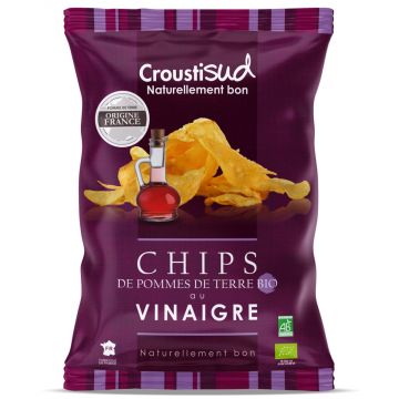 Chipsuri bio din cartofi cu vinegar, 100g, Crostisud