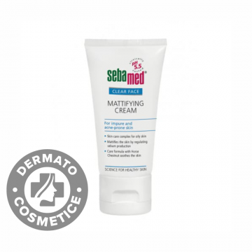 Crema dermatologica matifianta antiacneica Clear Face, 50ml, Sebamed Crema dermatologica matifianta antiacneica Clear Face, 50ml, Sebamed