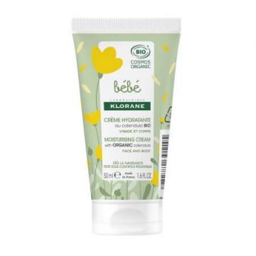 Crema hidratanta bio pentru corp si fata, 50 ml, Klorane Bebe