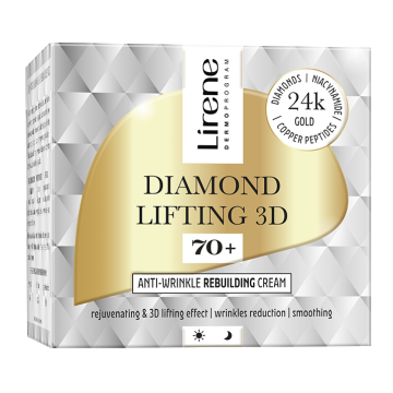 Crema reconstructie anti-rid 70+ pentru zi si noapte Diamond Lifting 3D, 50ml, Lirene