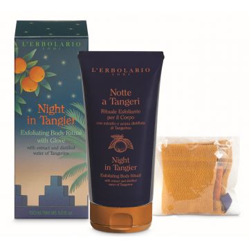 Exfoliant de corp Night in Tangier 150ml + manusa de corp 1 bucata, L'Erbolario