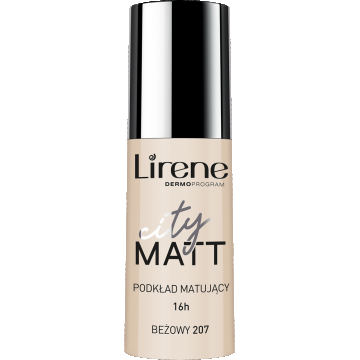 Fond de ten matifiant City Matt Beige 207, 30ml, Lirene