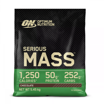 Gainer proteine Serious Mass cu aroma de ciocolata, 5.45kg, Optimum Nutrition