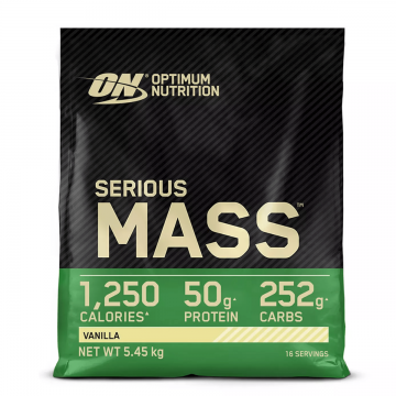 Gainer proteine Serious Mass cu aroma de vanile, 5.45kg, Optimum Nutrition