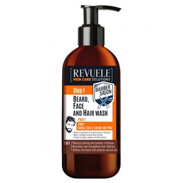 Gel de curatare 3 in 1 pentru barba, fata si par, 300ml, Revuele