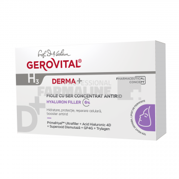Gerovital H3 Derma+ Fiole cu ser concentrat antirid cutie cu10 fiole