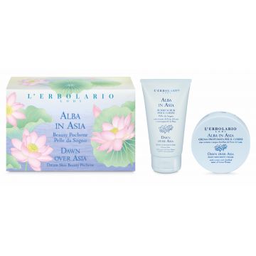 Kit Beauty Pochette Dawn over Asia Exfoliant de corp 50ml + Crema de corp 75ml, L'Erbolario