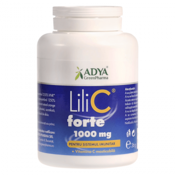 Lili C Forte, 1000mg x 30 comprimate, Adya Green Pharma