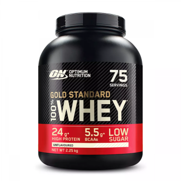 Proteine din zer 100% Whey Gold Standard Unflavoured, 2.25kg, Optimum Nutrition