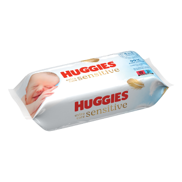 Servetele umede Extra Care Sensitive, 56 bucati, Huggies