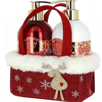 Set cadou Vivian Gray Red Christmas Sapun lichid, 250 ml + Crema de maini, 250 ml