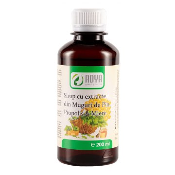 Sirop cu muguri pin, propolis si miere, 200ml, Adya Green Pharma