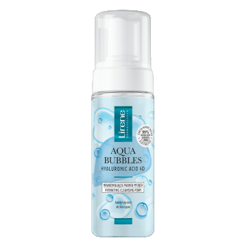 Spuma pentru curatare faciala cu acid hialuronic Aqua Bubbles, 150ml, Lirene