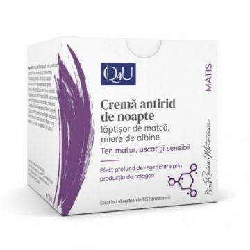 tis q4u crema antirid de noapte cu laptisor de matca x 50ml