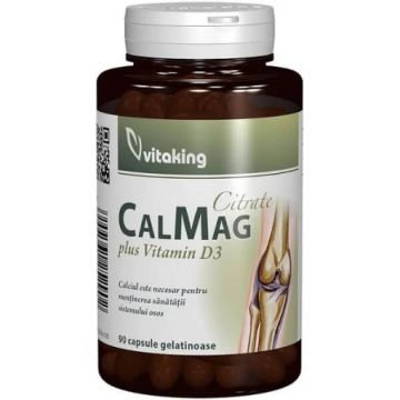Vitaking Calciu-Magneziu cu Vitamina D3 - 90 capsule gelatinoase