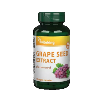 Vitaking Extract din samburi de struguri cu resveratrol - 90 capsule vegetale