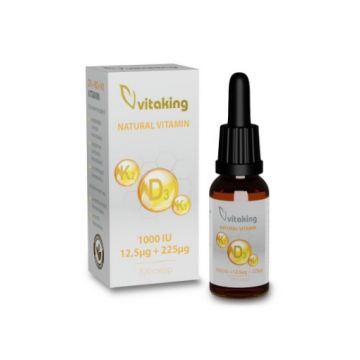 Vitaking Picaturi cu Vitaminele K1+K2+D3 2000UI - 10ml