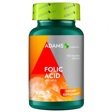 Acid folic 400mcg 120cp - ADAMS SUPPLEMENTS