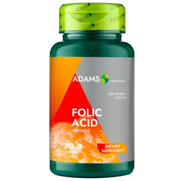Acid folic 400mcg 30cp - ADAMS SUPPLEMENTS