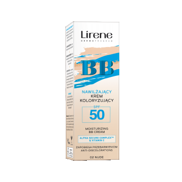 Crema BB hidratanta anti-depigmentare cu SPF50 02 Nude, 30ml, Lirene