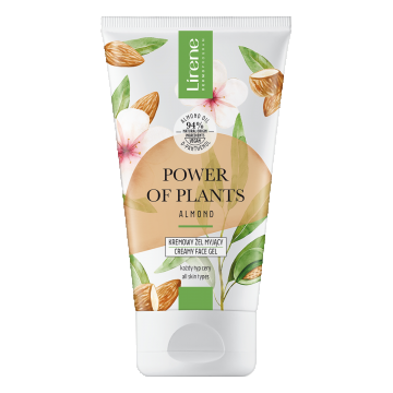 Gel cremos pentru curatare faciala Migdale Power Of Plants, 150ml, Lirene