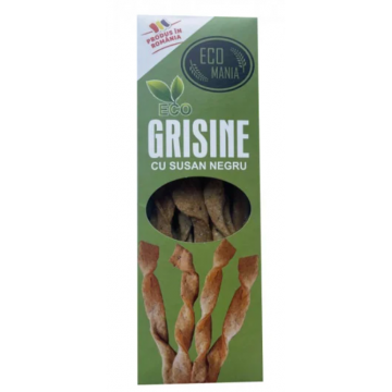 Grisine cu susan negru Bio, 125g, Ecomania