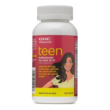 Multivitamine pentru fete intre 12-17 ani Teen Milestones, 120 tablete, GNC