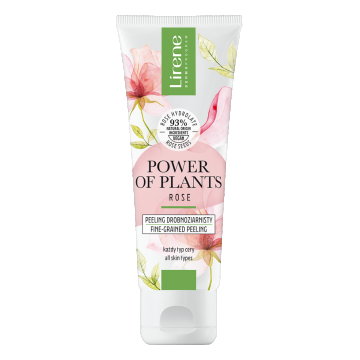 Peeling facial cu granulatie fina Trandafir Power Of Plants, 75ml, Lirene