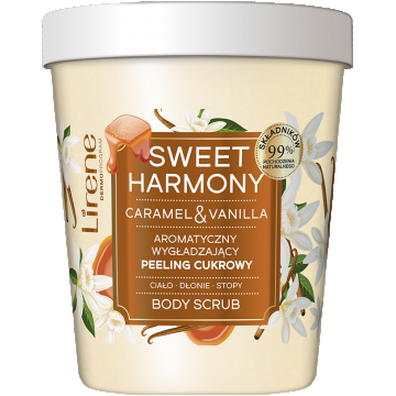 Scrub corporal caramel si vanilie Sweet Harmony, 200ml, Lirene