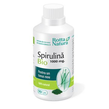 Spirulina Bio 1000 mg, 90 comprimate, Rotta Natura Spirulina Bio 1000 mg, 90 comprimate, Rotta Natura