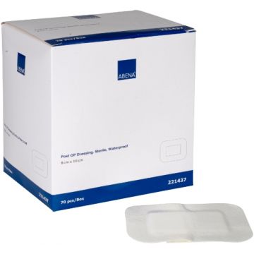 Abena plasturi sterili curi-med post-operatoriu dressing white 8cm/10cm - 70 bucati