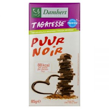 Ciocolata neagra fara zahar, 85g, Damhert